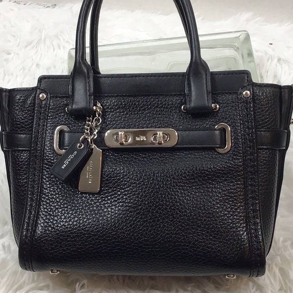 Coach mini Swagger pebbled leather satchel - Picture 2 of 14